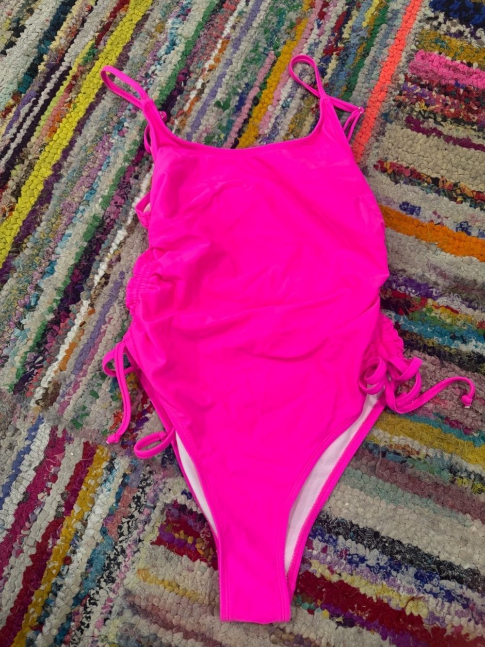 Hot Pink One Piece Bathing Suit - Swimsuit Size Small - LIKE NEW - Worn Once
